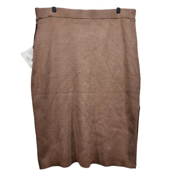 Ava & Viv Ribbed Knit Camel Womens Pencil Skirt Size 3X - Picture 2 of 6